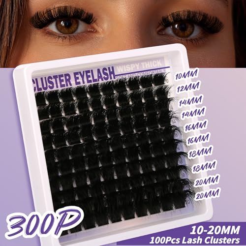 Himirell 350Pcs Cluster Lash Kit - DIY Individual Eyelash Extensions for Beginners