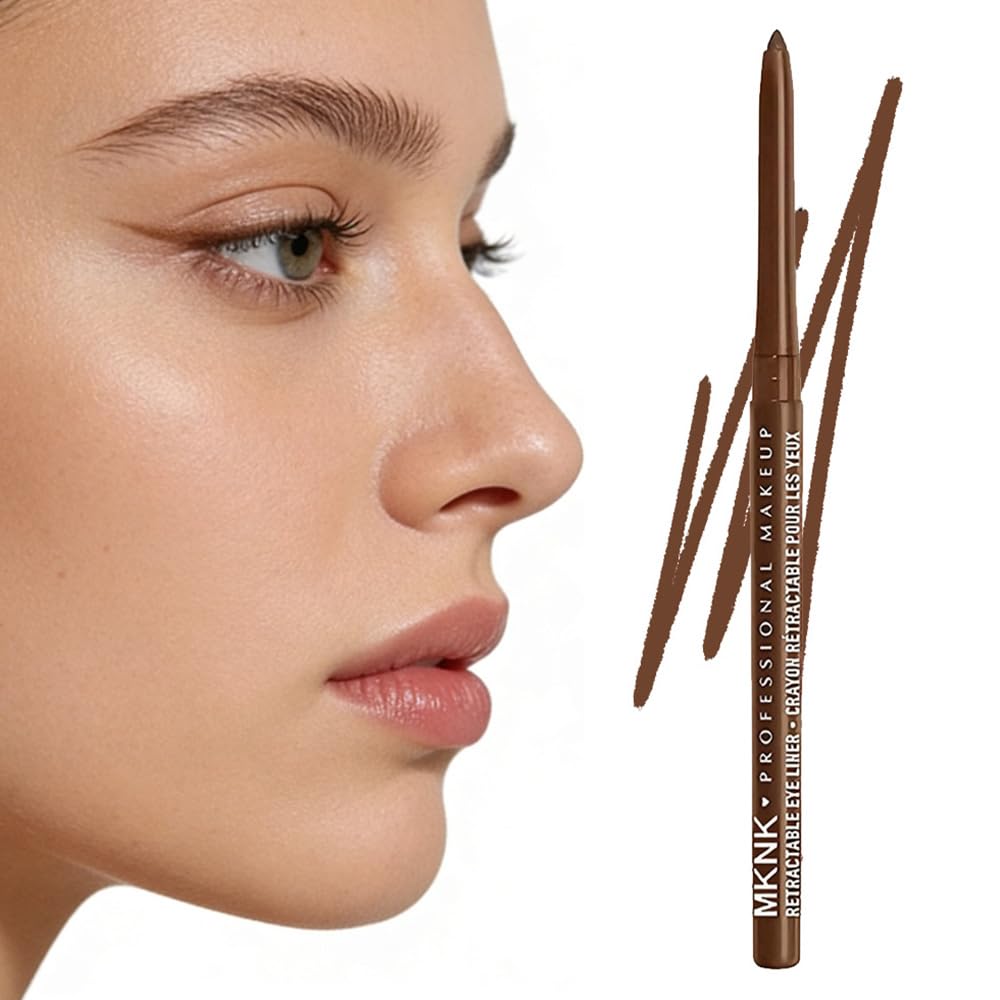 Retractable Creamy Eyeliner & Eyeshadow Sticks - Ultra Pigmented Matte Finish | 4 Pcs in Black, White, Brown, Blue, Purple, Green, Gray