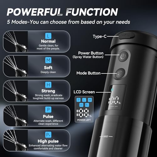 Translucent Ear Irrigation Flushing System with 5 Cleaning Modes