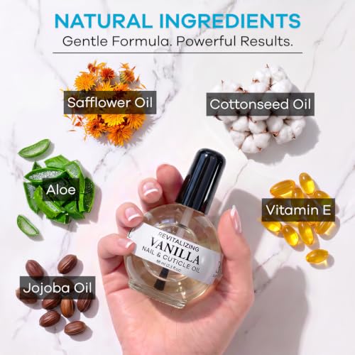 Ellie Chase Cuticle & Nail Oil with Jojoba & Vitamin E, 2.3 fl oz – Vanilla