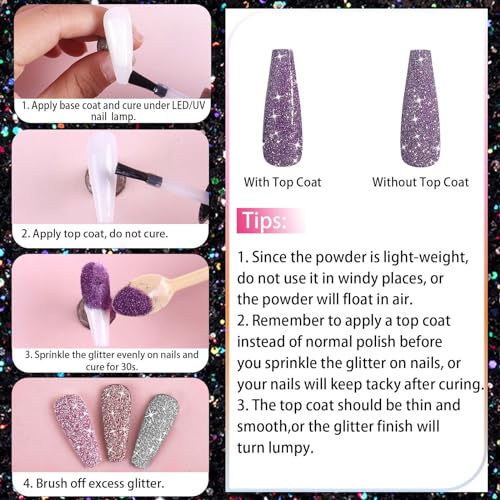 Laza 1.5g Diamond Nail Glitter - Holographic Reflective Crystals
