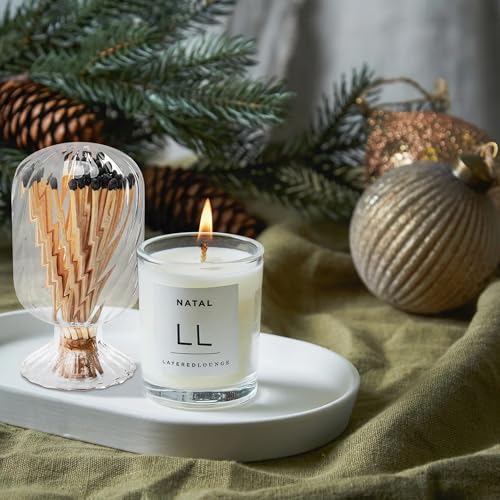 Helix Shaped Glass Match Holder for Scented Candles - 3.5 Inch