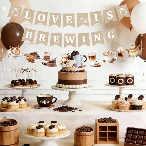 Love is Brewing Banners - 3pcs Bridal Shower Decorations