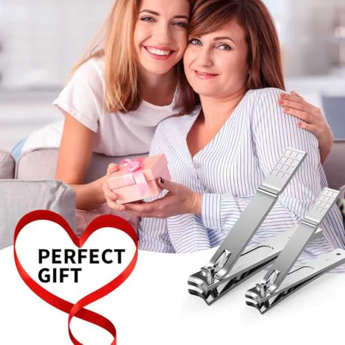 Derlaier Nail Clippers Set - Stainless Steel Dual-Size Cutters for Home & Travel