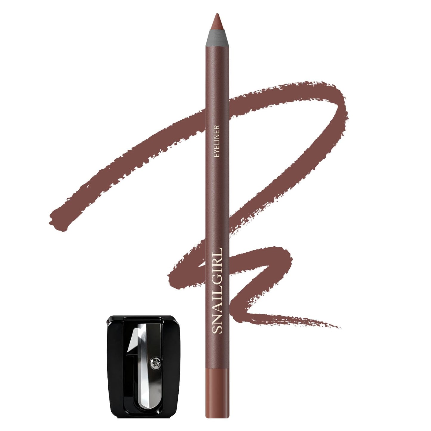 Wiyakwnry Bronze Creamy Glide-On Eyeliner Pencil for Mature Eyes,No Tugging or Pulling for Soft & Natural Look, Waterproof Smudge-Proof Long-Lasting with Sharpener