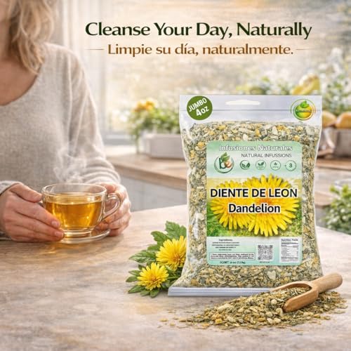 Organic Dandelion Herbal Tea - 4 oz Loose Leaf, Caffeine-Free