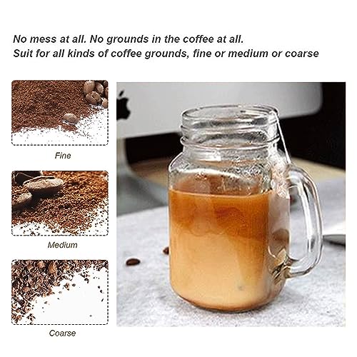 100 No Mess Cold Brew Coffee Bags with Drawstring - 6'' x 8''
