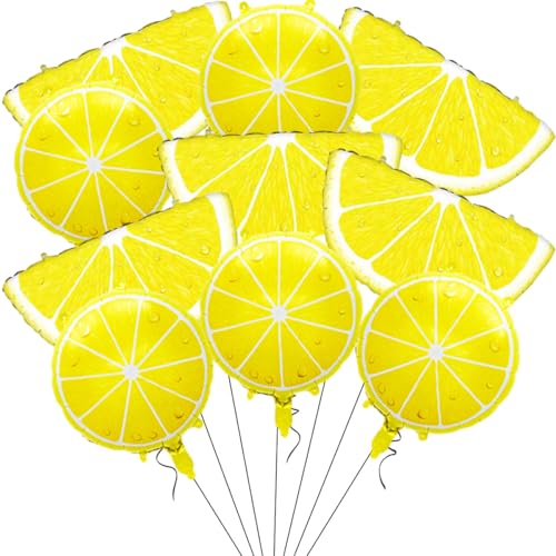 Lemon Balloon Set - 10PCS Fruit Theme Foil Balloons for Parties