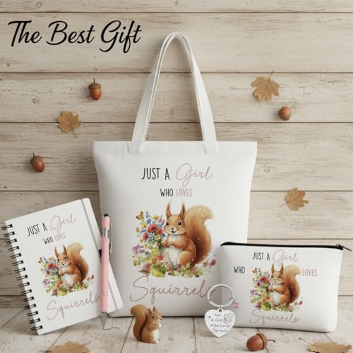 Squirrel Gifts Set for Women Girls - 5 Pcs Squirrel Themed Accessories