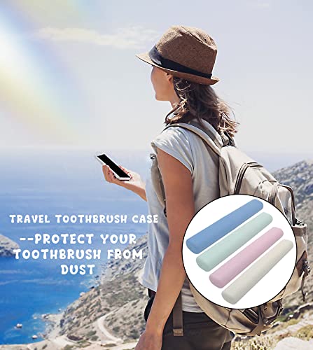 SietDESEO 4-Pack Portable Toothbrush Travel Case Set