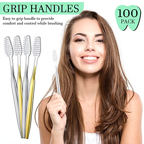Remerry 100 Pack Prepasted Disposable Toothbrushes – Individually Wrapped