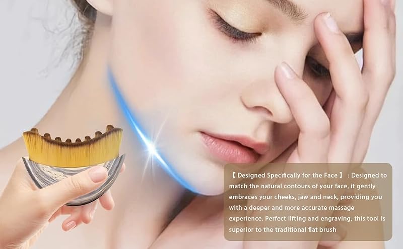Lymphatic Contour Face Brush - Ergonomic Drainage Massager