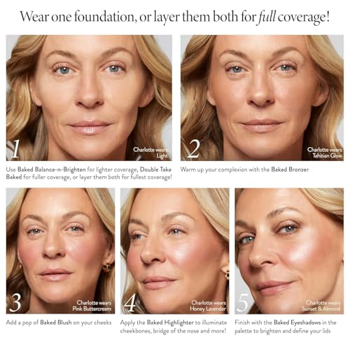 LAURA GELLER Baked Icons Complete Full Face Palette, Light | All-in-One Makeup Palette with Baked Foundations, Blush, Bronzer, Highlighter, Eyeshadows | Coverage for Mature Skin | Travel-Friendly