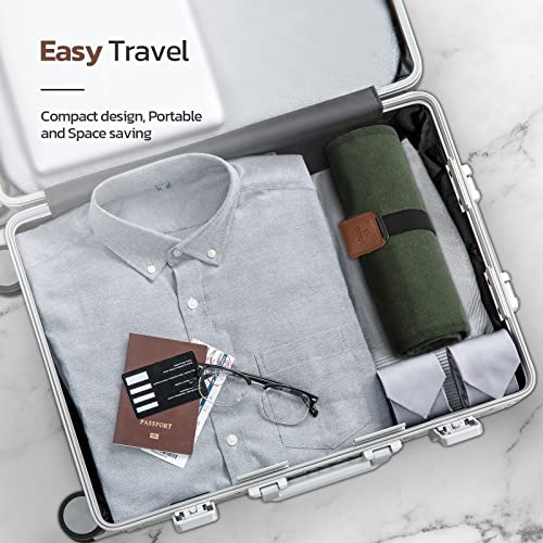 Water-Resistant Toiletry Bag for Men - Army Green Compact Organizer