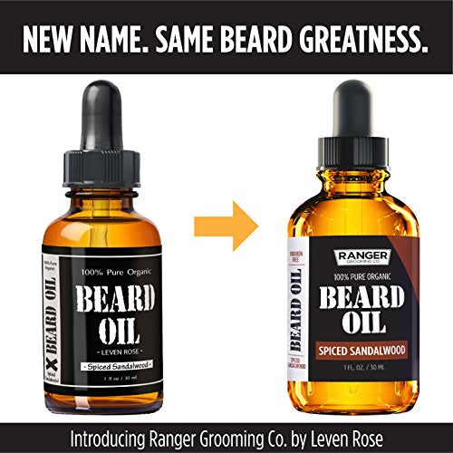 Leven Rose Spiced Sandalwood Beard Oil - Natural Organic Beard Conditioner