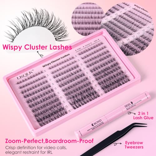 300pcs Wispy Lash Clusters Kit - C Curl Individual DIY Eyelash Extensions