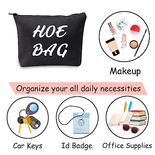 Funny "Hoe Bag" Canvas Cosmetic Pouch - Hilarious Gag Gift for Women