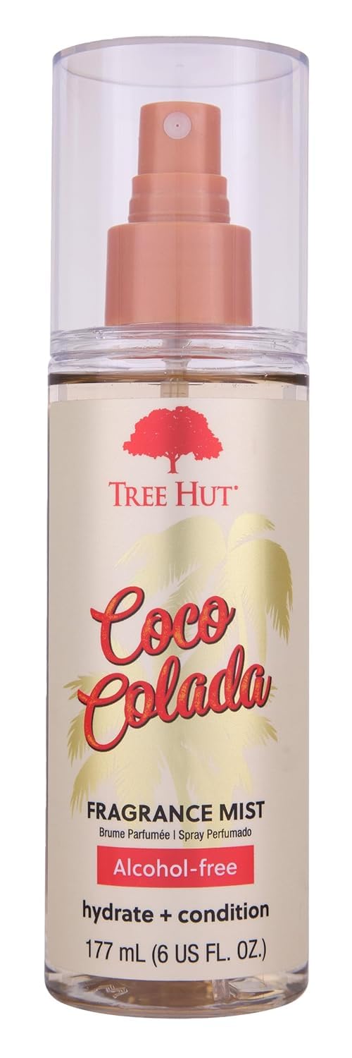 Tree Hut Vanilla Hair & Body Mist - Hydrating Alcohol-Free Spray with Vanilla, Sandalwood & Coconut | 6 Fl Oz