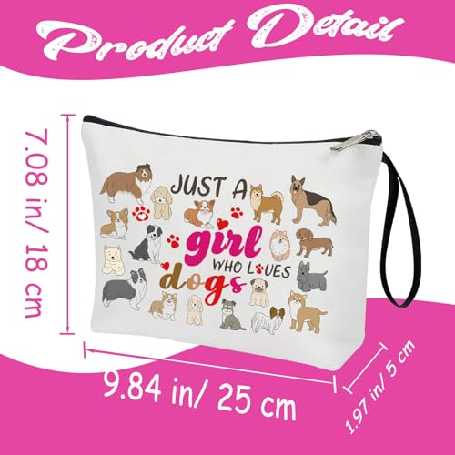 Dog Makeup Bag - Cute Puppy Paw Travel Cosmetic Pouch for Dog Lovers, Gift for Girl & Woman - Creakraft