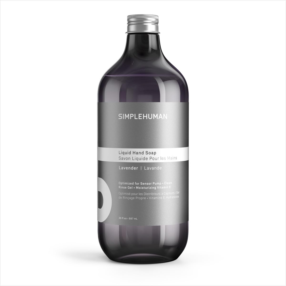 simplehuman Lavender Liquid Hand Soap Refill Bottle, 30 fl. oz., Gentle & Refreshing Rosewood Herb Aroma, Moisturizing Vitamin E, Sulfate & Paraben Free, Optimized for simplehuman Sensor Pump