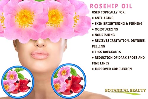 Rosehip Seed Oil 100% Pure Cold-Pressed Carrier Oil (1 Fl Oz)