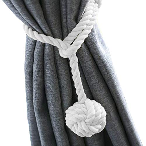Melaluxe Heavy Duty Curtain Tiebacks - 2 Pack Decorative Rope Holdbacks