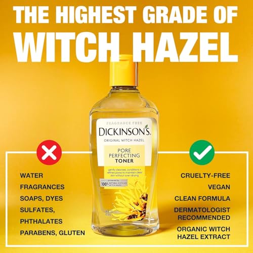 Dickinson's Witch Hazel Pore Perfecting Toner - 16 Fl Oz (Pack of 2)