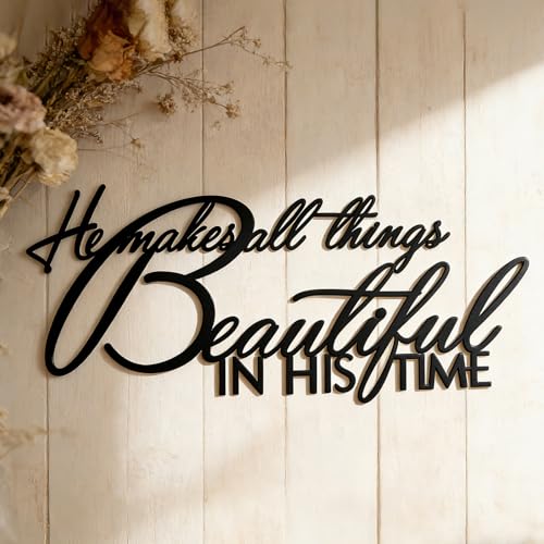 Inspirational Metal Wall Art Sign - Positive Quote Decor 16x6.3