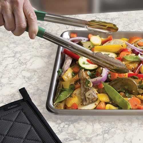Winco 16" Stainless Steel Serving Tongs with Non-Slip Handle