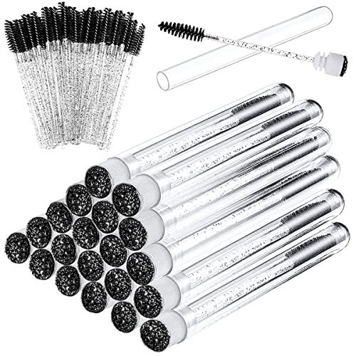 La Jolie Jasmin Black Diamond Mascara Brush Set with 20 Tubes & 70 Disposable Wands