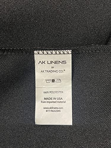 60x102 Inch Rectangular Black Polyester Tablecloth - Flame Retardant & Wrinkle-Resistant