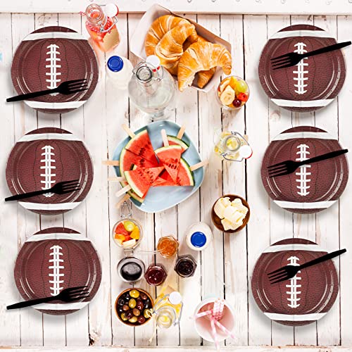 24 Pack Football Paper Plates - 7" Disposable Tableware for Parties
