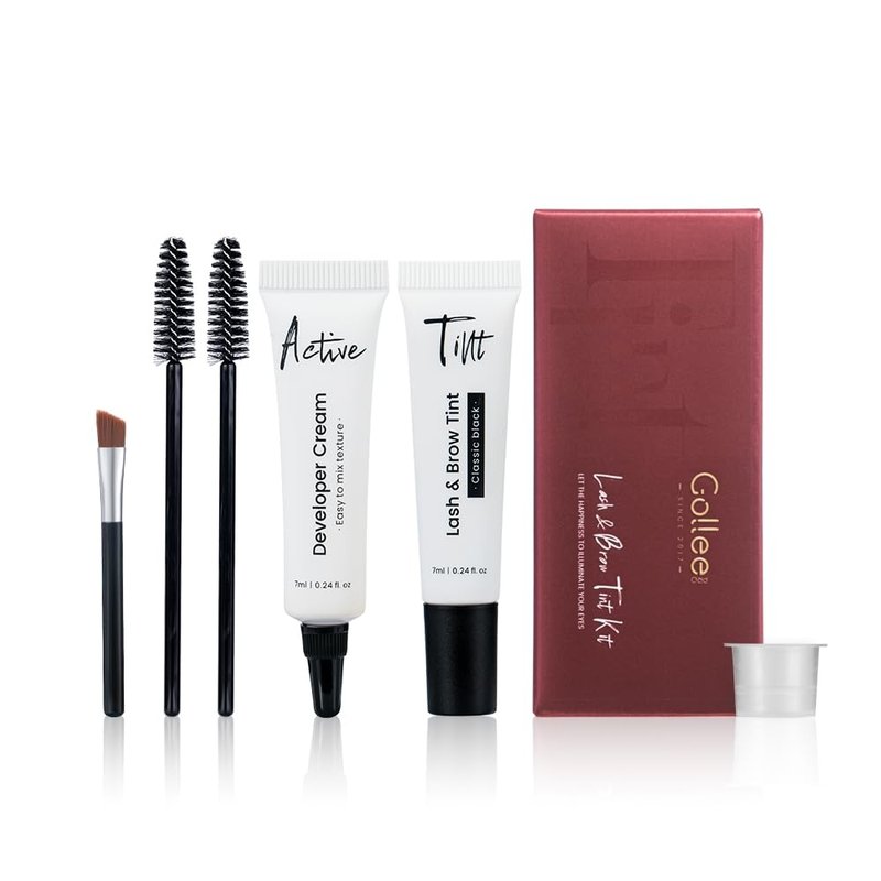 Lash Color Kit - Black Eyelash & Brow Tint Set | Long-Lasting Natural Effects, Easy to Use