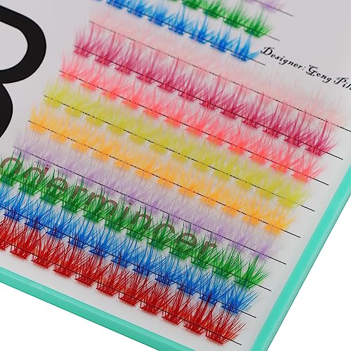 Bodermincer 204pcs Colored D Curl Lash Clusters - Mixed Length DIY Extensions