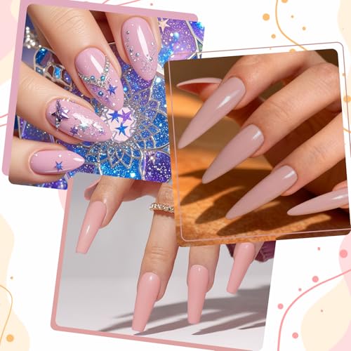 Creaglam Professional Acrylic Nail Powder Kit - 6 Vibrant Colors, Multicolor A