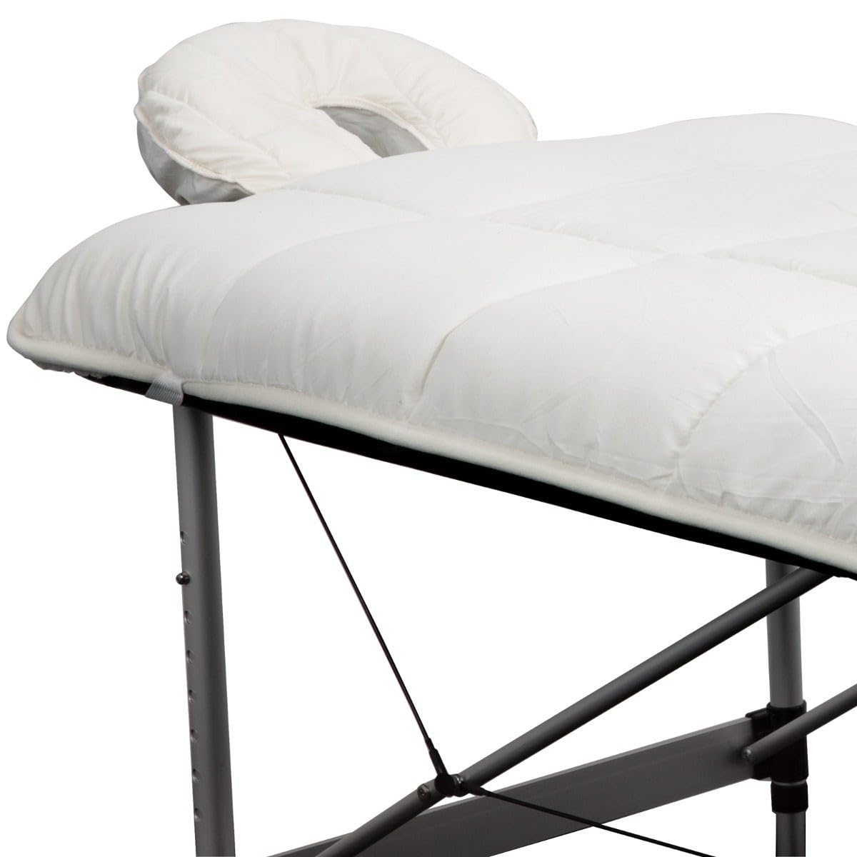 ForPro Premium Quilted Fleece Massage Table Pad Set - Extra Soft & Hypoallergenic | Natural Color