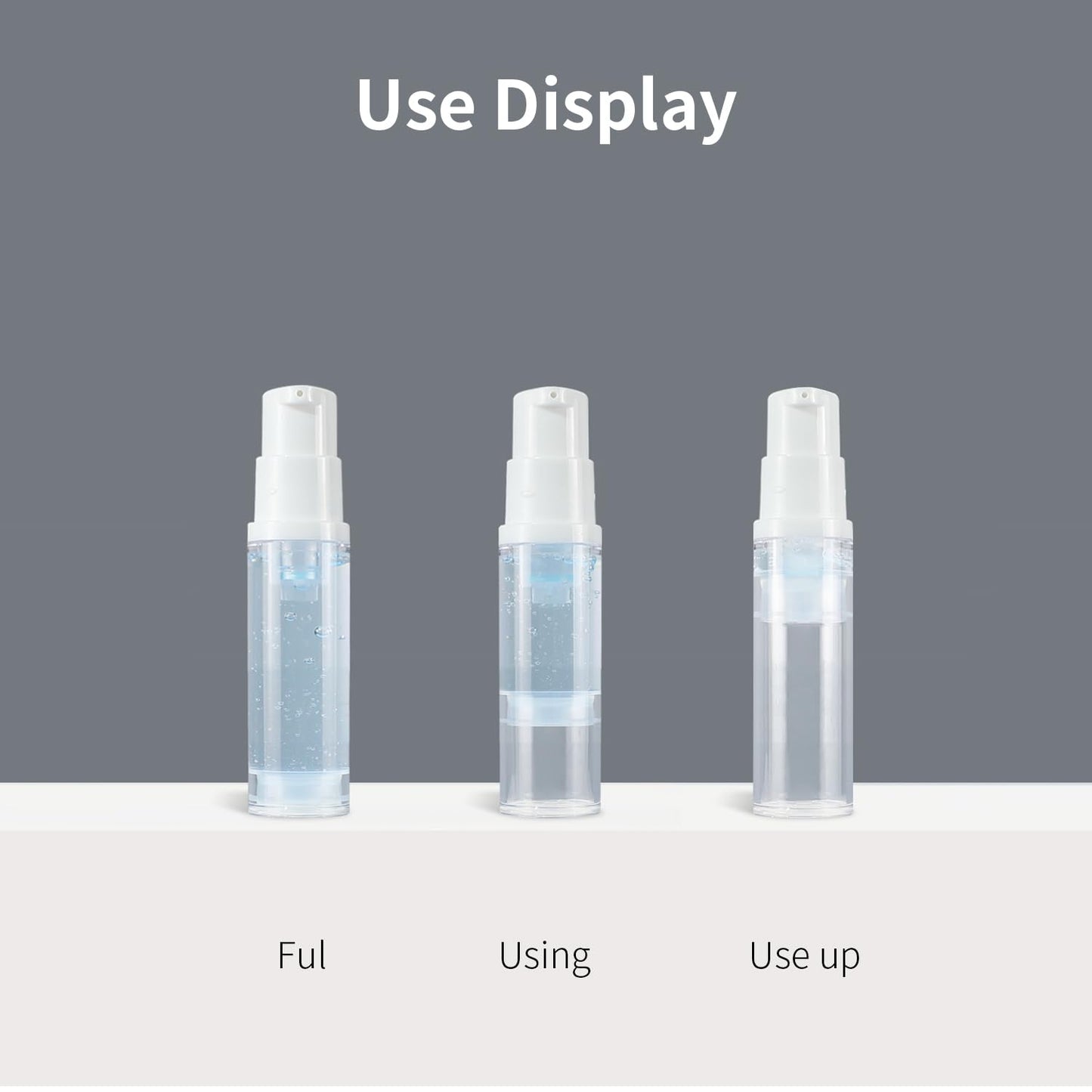 6 Pack 0.17 oz Plastic Empty Airless Pump Bottles Travel Size Refillable Leakproof Containers for Skincare Cosmetics Toiletries TSA Approved‌