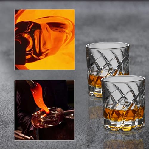 PARACITY Old Fashioned Whiskey Glasses Set of 2 - Durable Rocks Glassware for Bourbon & Cocktails