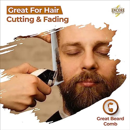 ENCORE THE BARBER Tapered Fading Combs - Heat & Chemical Resistant (3-Pack)