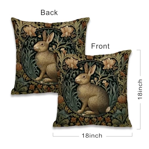 William Morris Inspired Vintage Floral Pillow Cover - 18x18
