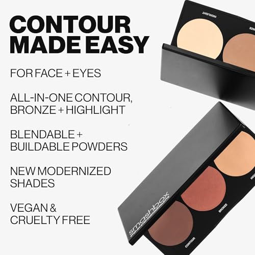 Smashbox Step-By-Step Contour Palette | Sculpt + Glow All-In-One Contour Kit with Blendable + Buildable Formulas