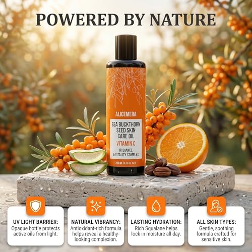 Alicemera Vitamin C Body Oil for Dry Skin with Jojoba and Sea Buckthorn