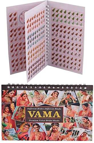 Multicolour Teardrop Stone Bindi Booklet for Women - 372 Bindis