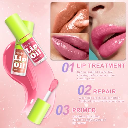 6 Colors Lip Gloss Set with Hydrating Shine & Non-Sticky Formula for Women