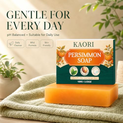 KAORI Persimmon Deodorizing Soap Bar for Daily Body Care