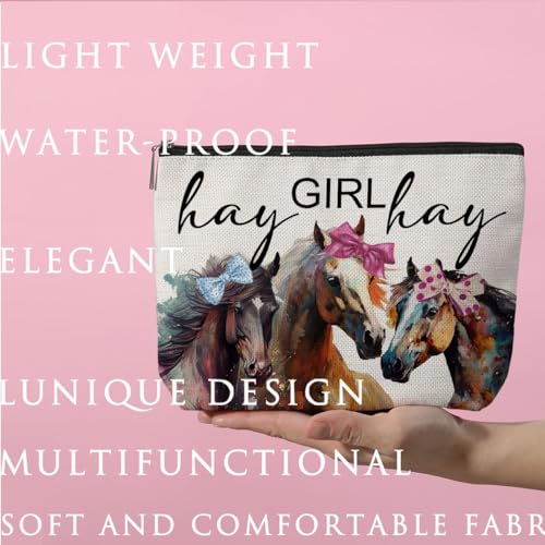 Multicolour Horse Makeup Bag - Funny Farm Animal Cosmetic Travel Organizer