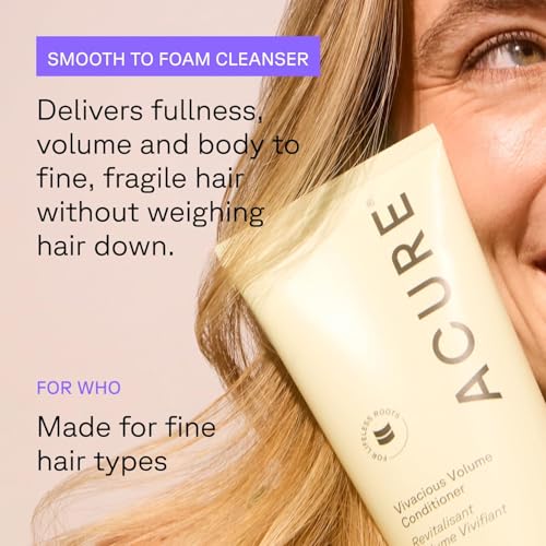 Vivacious Volume Shampoo & Conditioner Set (8 fl oz x2) – Acure, Peppermint & Echinacea