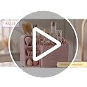 Large Makeup Organizer for Vanity with Drawers and Brush Holder, White