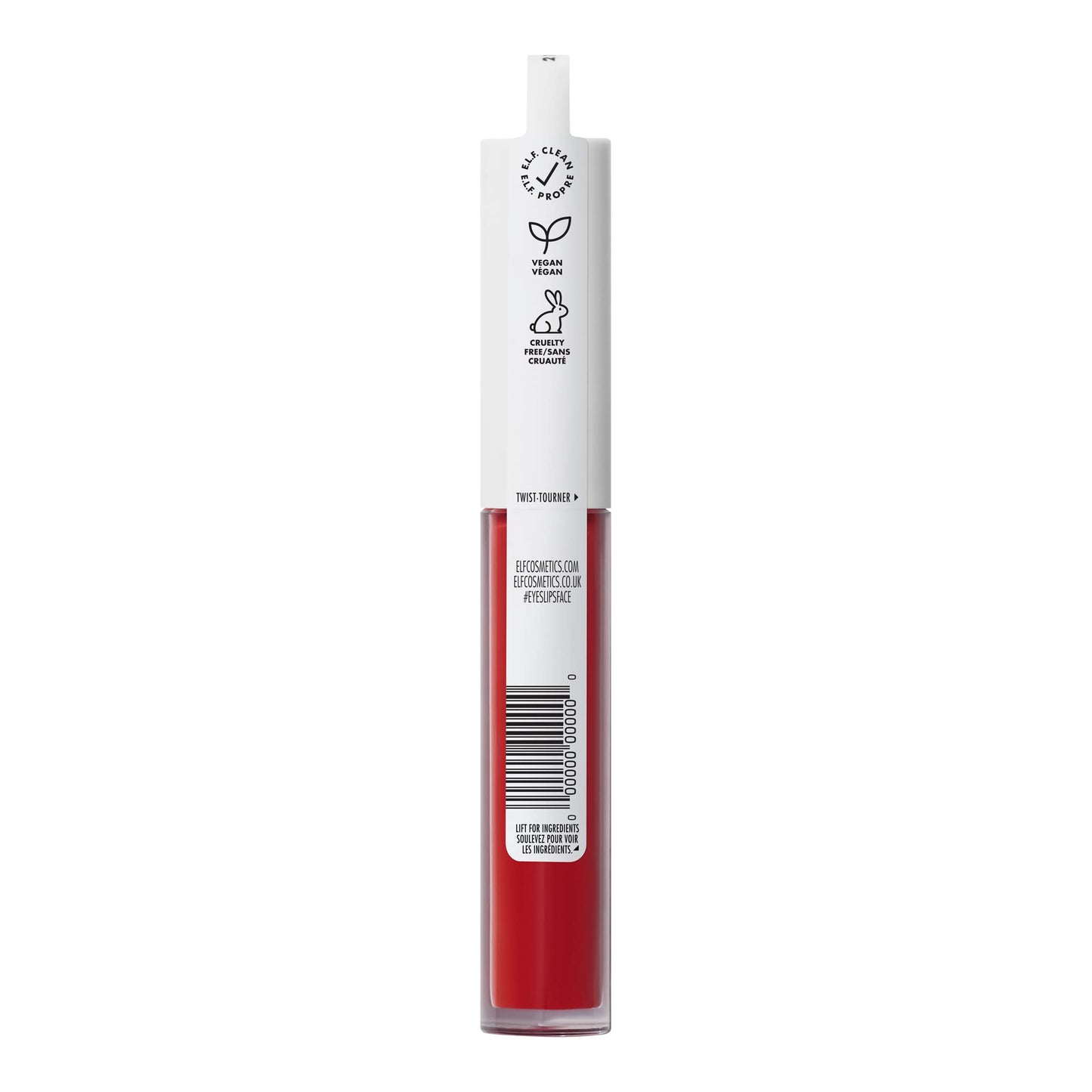 e.l.f. Lip Lacquer, Hydrating Lip Gloss, Non-Sticky Ultra-Shine with Vitamin A & E, Vegan & Cruelty-Free, Cherry Bomb