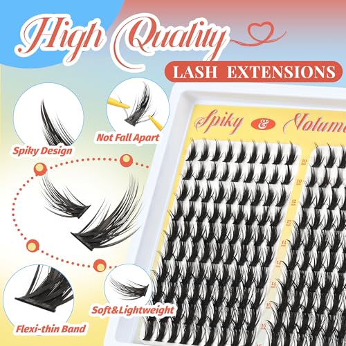 Manga Lash Clusters Spiky Anime Cluster Eyelash Extensions (Crystal